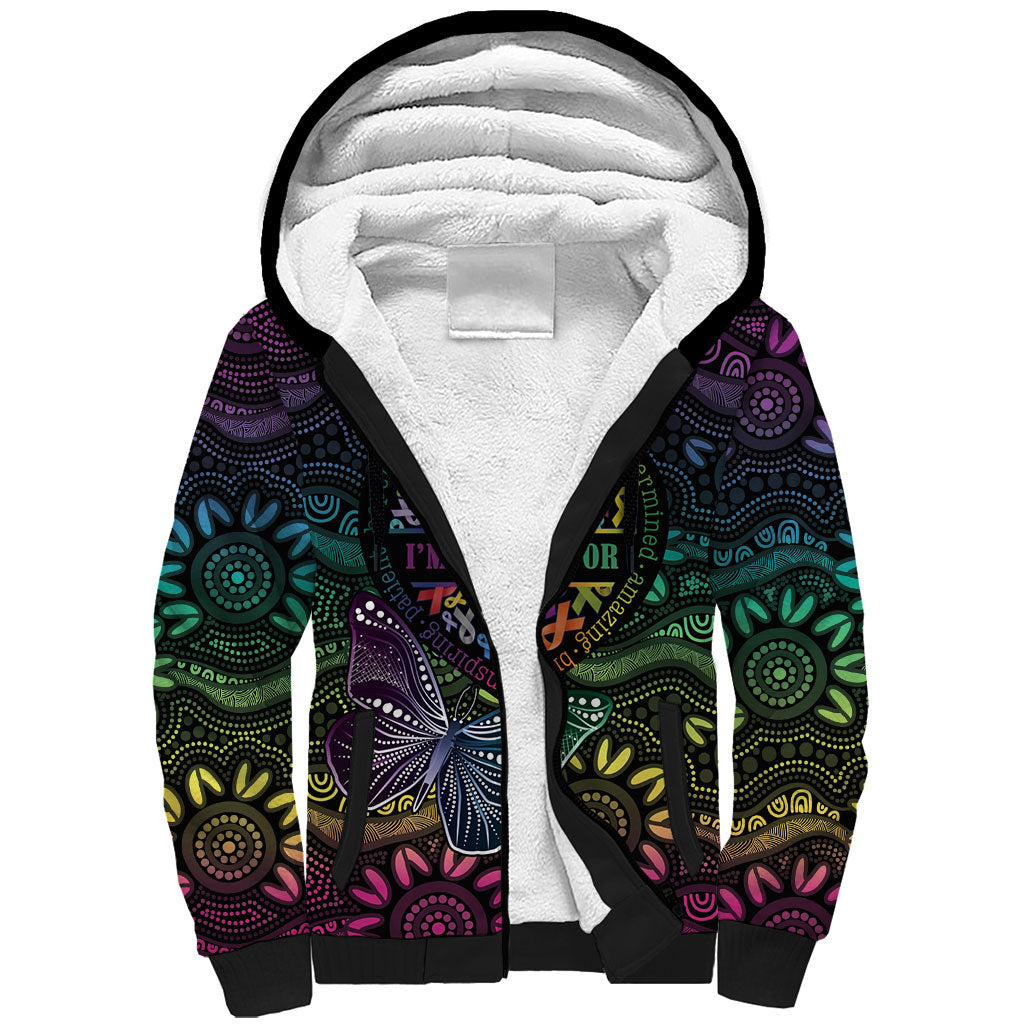 Australia Cancer Survivor Personalised Sherpa Hoodie I’m A Survivor Ribbon Heart