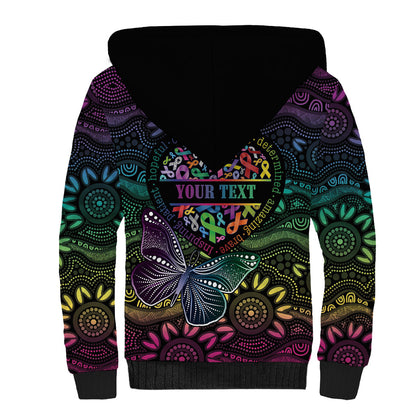 Australia Cancer Survivor Personalised Sherpa Hoodie I’m A Survivor Ribbon Heart