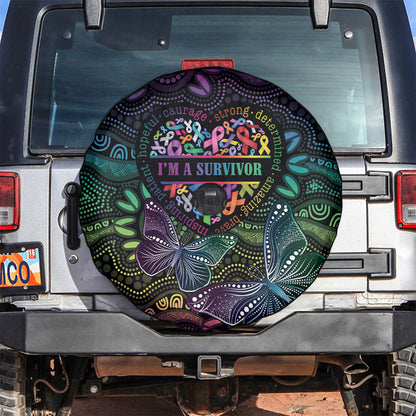 Australia Cancer Survivor Spare Tire Cover I’m A Survivor Ribbon Heart