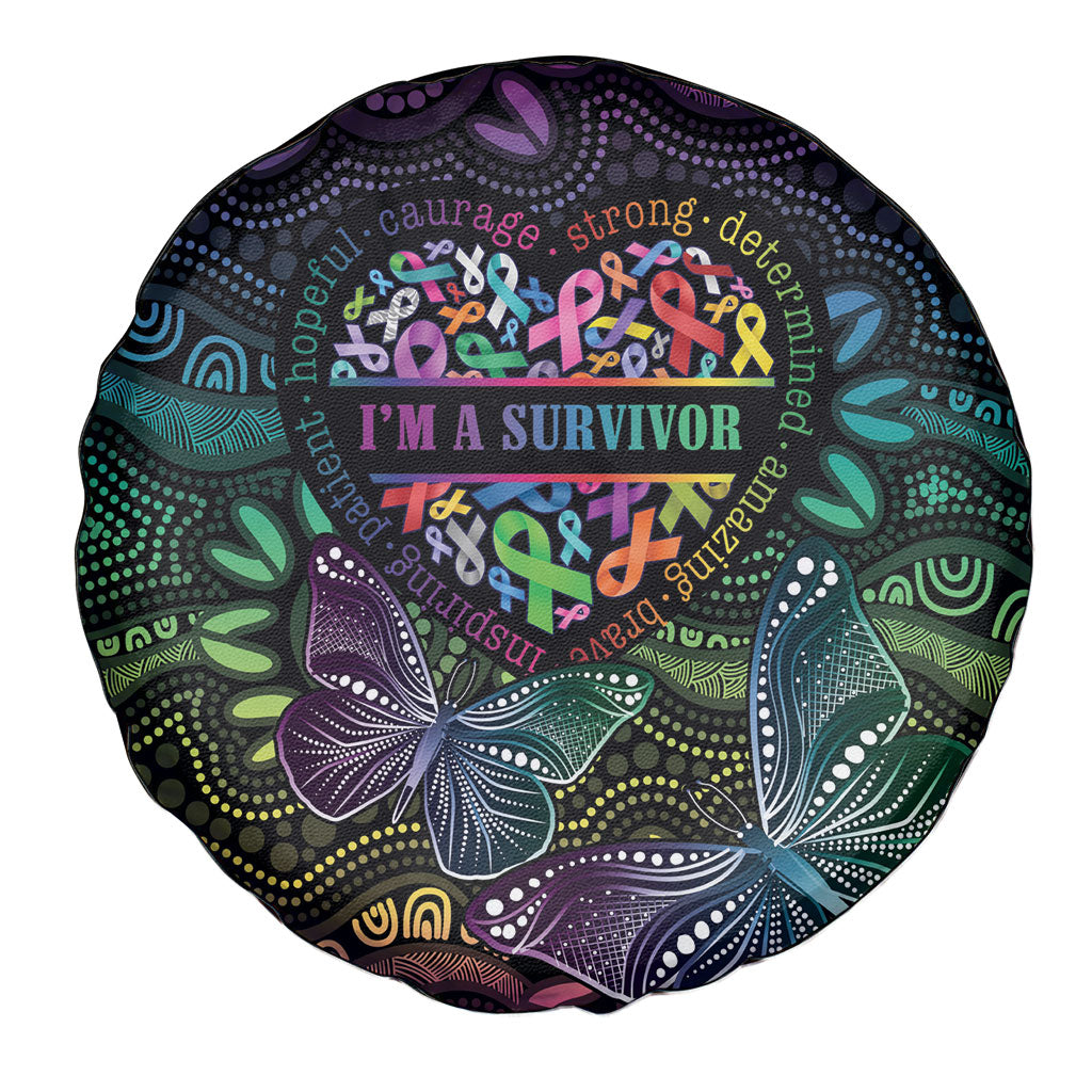 Australia Cancer Survivor Spare Tire Cover I’m A Survivor Ribbon Heart