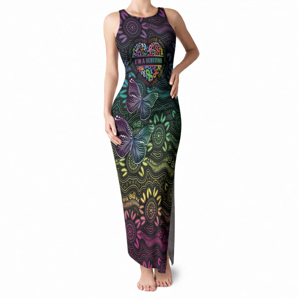Australia Cancer Survivor Personalised Tank Maxi Dress I’m A Survivor Ribbon Heart