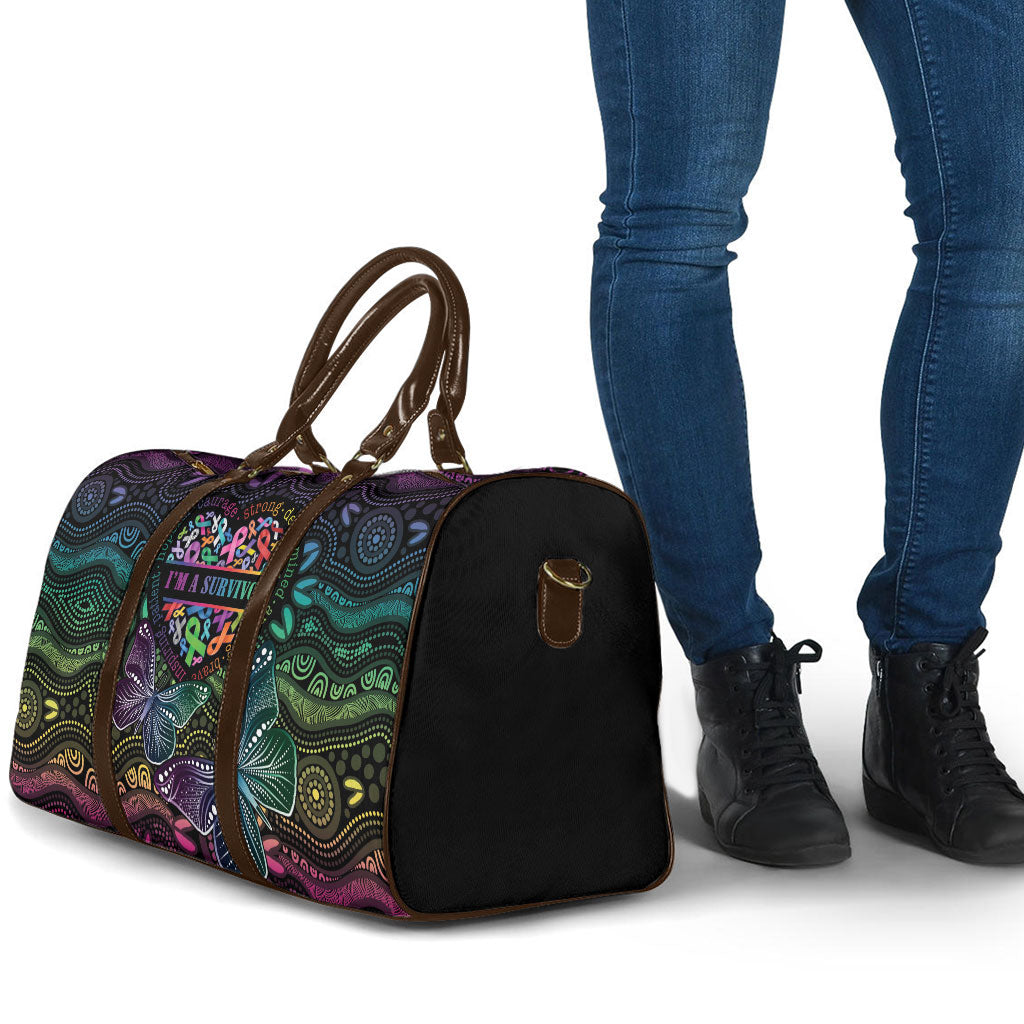 Australia Cancer Survivor Travel Bag I’m A Survivor Ribbon Heart
