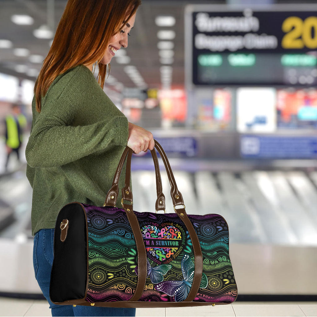 Australia Cancer Survivor Travel Bag I’m A Survivor Ribbon Heart