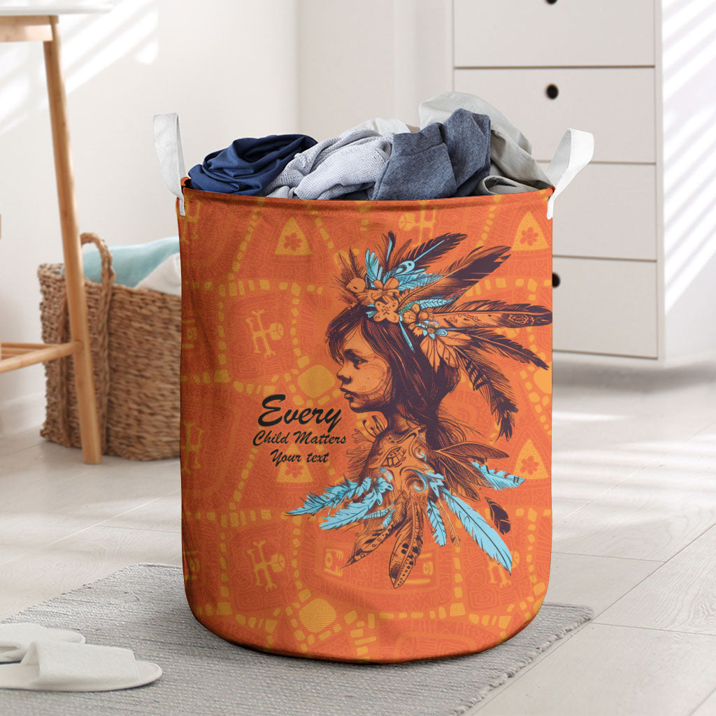 All Children Matters Support Personalized Laundry Basket Canadian Indigenous Orange Day
