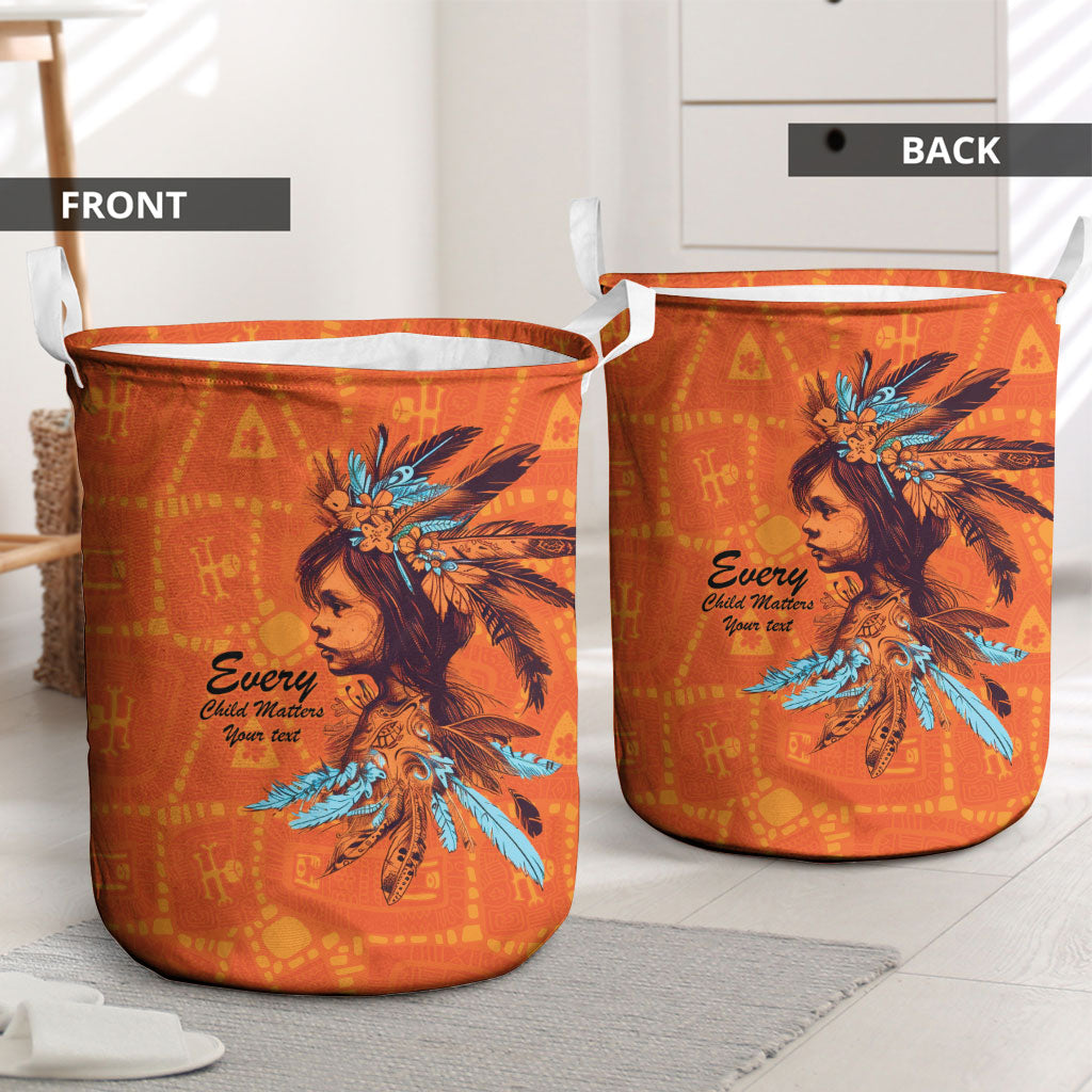 All Children Matters Support Personalized Laundry Basket Canadian Indigenous Orange Day