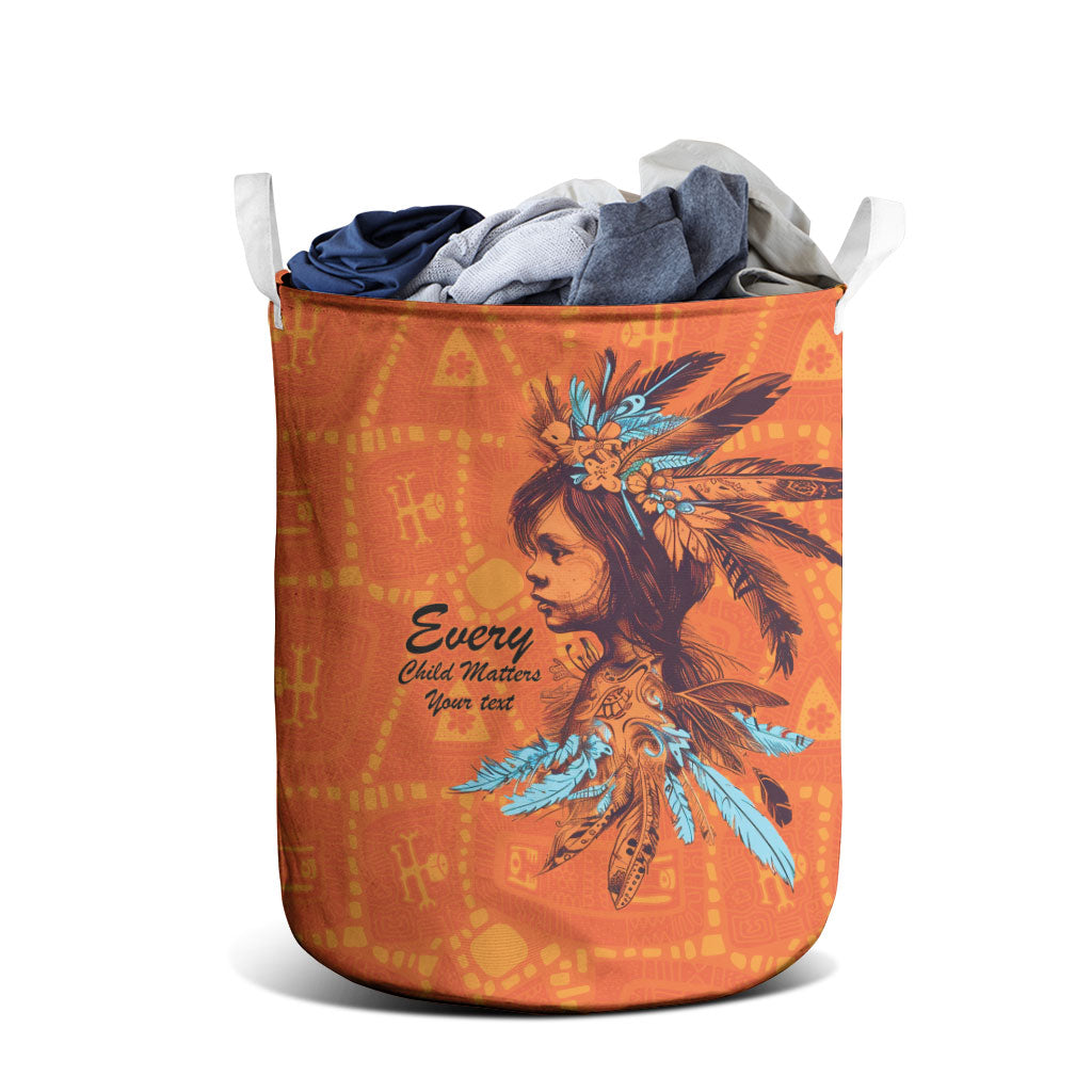 All Children Matters Support Personalized Laundry Basket Canadian Indigenous Orange Day