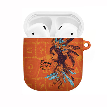 All Children Matters Support Personalized AirPods Case Canadian Indigenous Orange Day