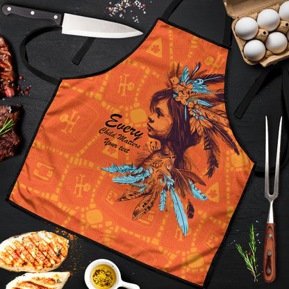 All Children Matters Support Personalized Apron Canadian Indigenous Orange Day