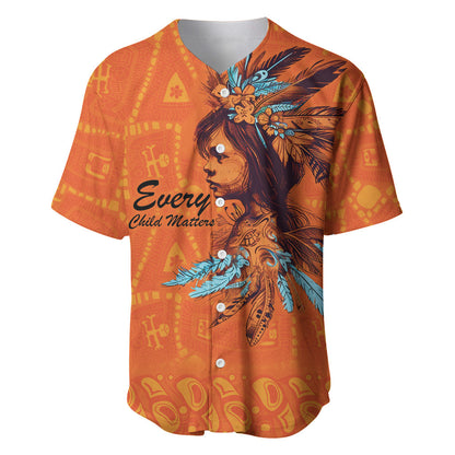 All Children Matters Support Personalized Baseball Jersey Canadian Indigenous Orange Day
