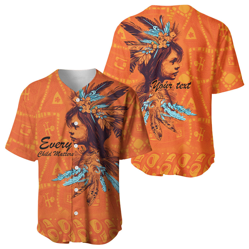 All Children Matters Support Personalized Baseball Jersey Canadian Indigenous Orange Day