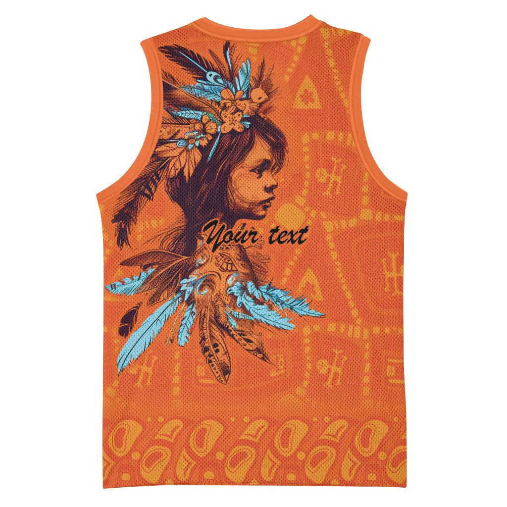 All Children Matters Support Personalized Basketball Jersey Canadian Indigenous Orange Day