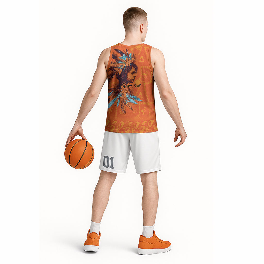 All Children Matters Support Personalized Basketball Jersey Canadian Indigenous Orange Day