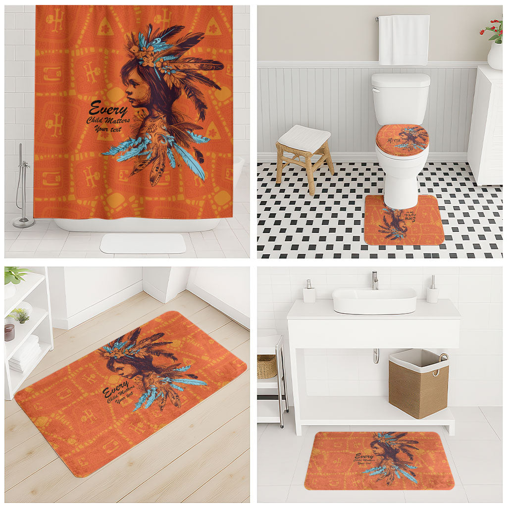 All Children Matters Support Personalized Bathroom Set Canadian Indigenous Orange Day