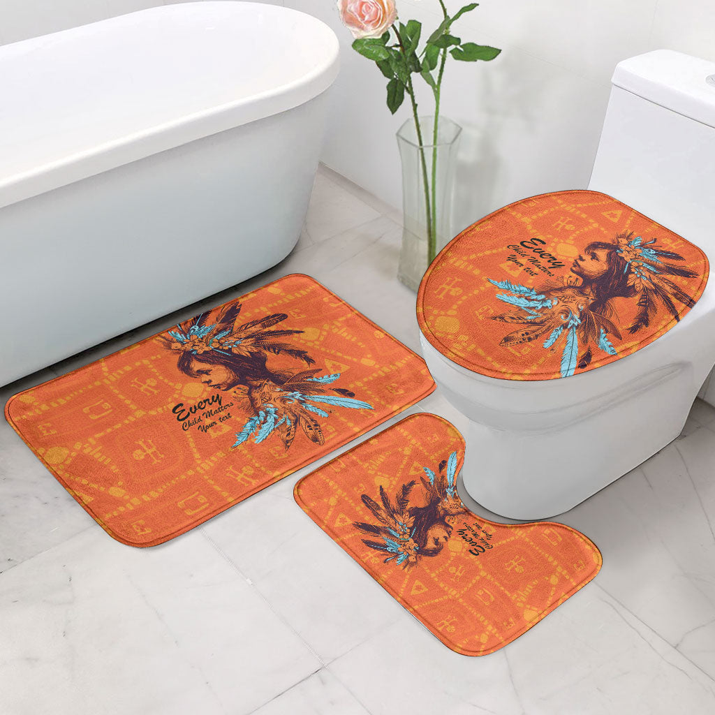 All Children Matters Support Personalized Bathroom Set Canadian Indigenous Orange Day