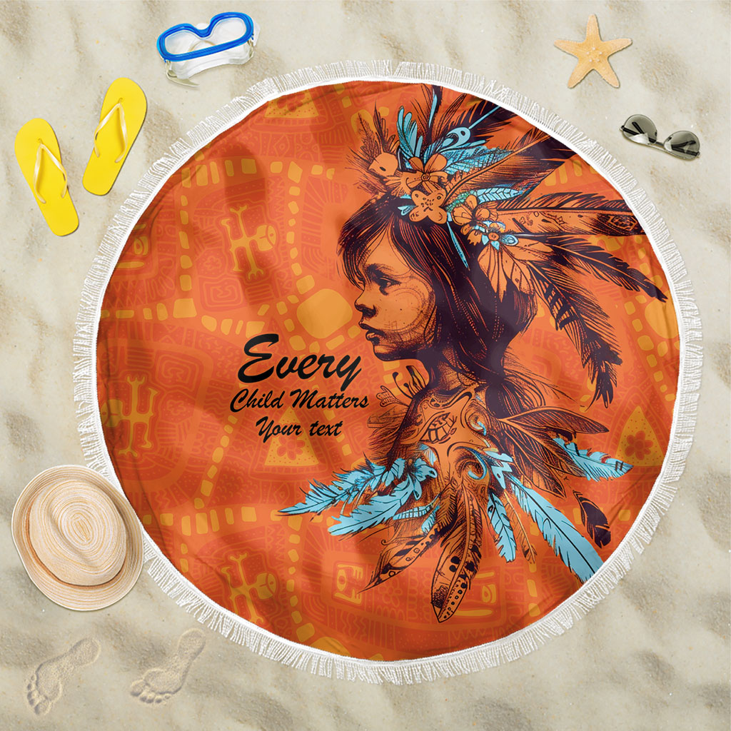 All Children Matters Support Personalized Beach Blanket Canadian Indigenous Orange Day