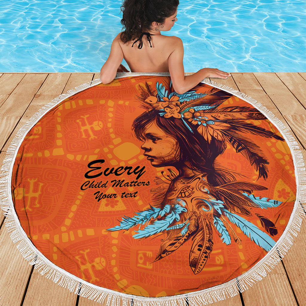 All Children Matters Support Personalized Beach Blanket Canadian Indigenous Orange Day