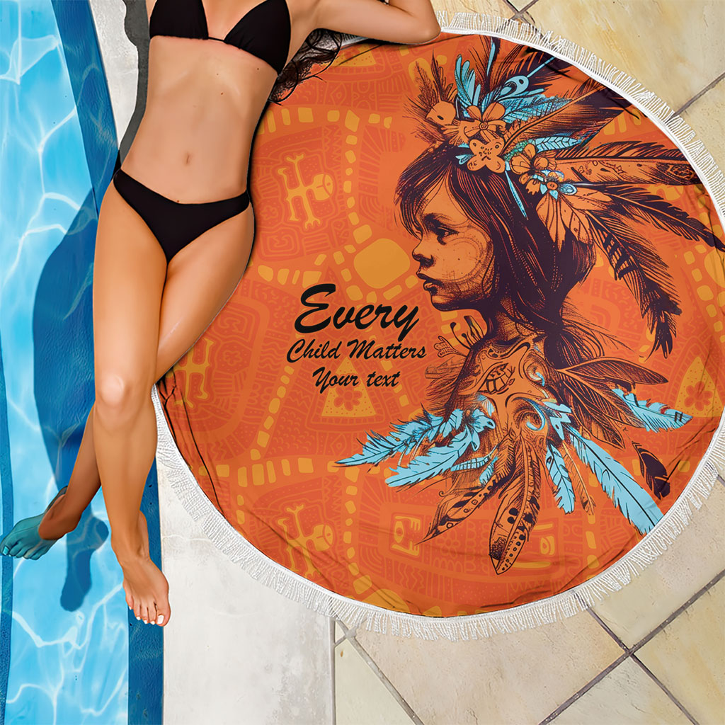 All Children Matters Support Personalized Beach Blanket Canadian Indigenous Orange Day