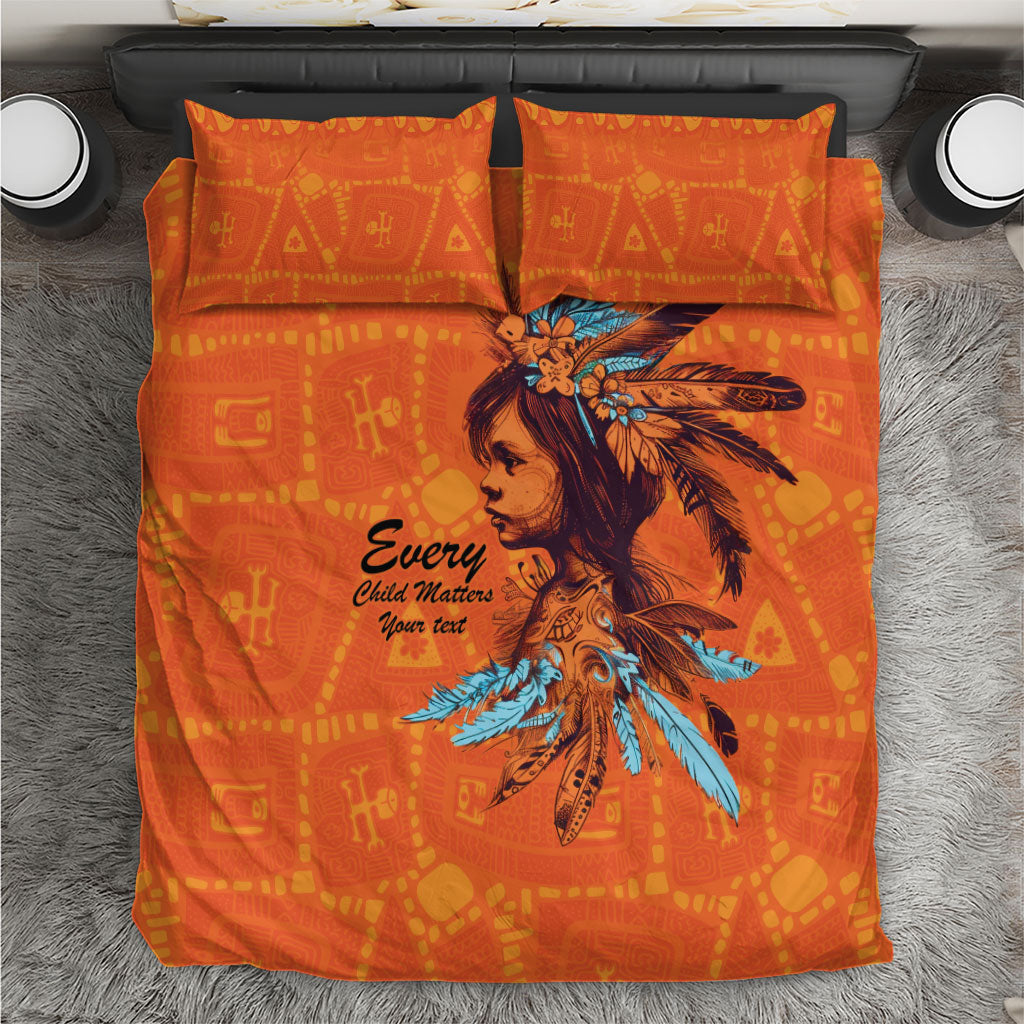 All Children Matters Support Personalized Bedding Set Canadian Indigenous Orange Day