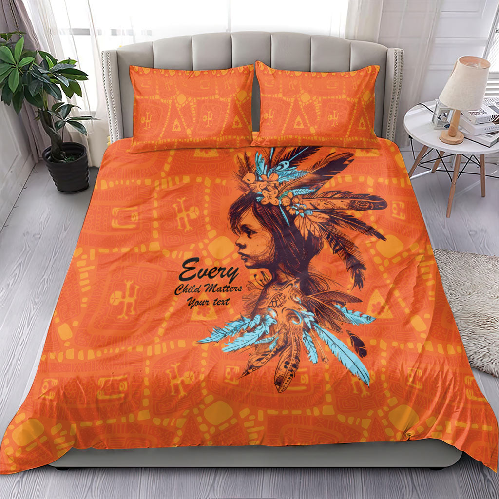 All Children Matters Support Personalized Bedding Set Canadian Indigenous Orange Day