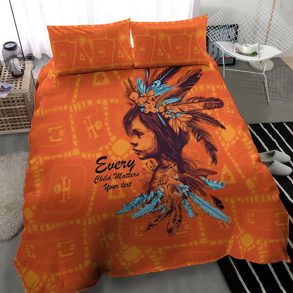 All Children Matters Support Personalized Bedding Set Canadian Indigenous Orange Day