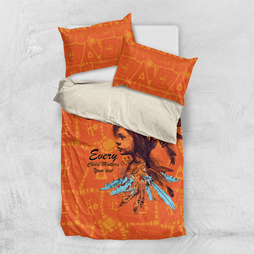 All Children Matters Support Personalized Bedding Set Canadian Indigenous Orange Day
