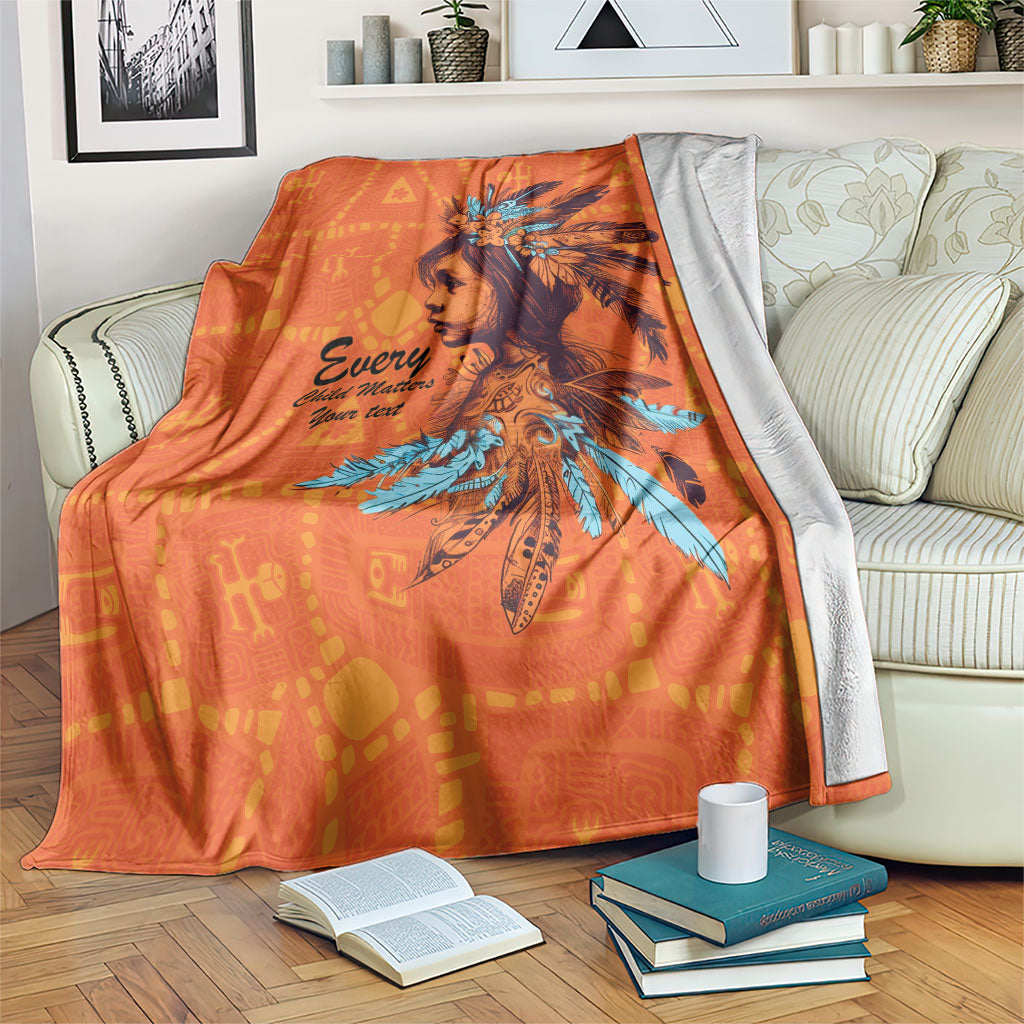 All Children Matters Support Personalized Blanket Canadian Indigenous Orange Day