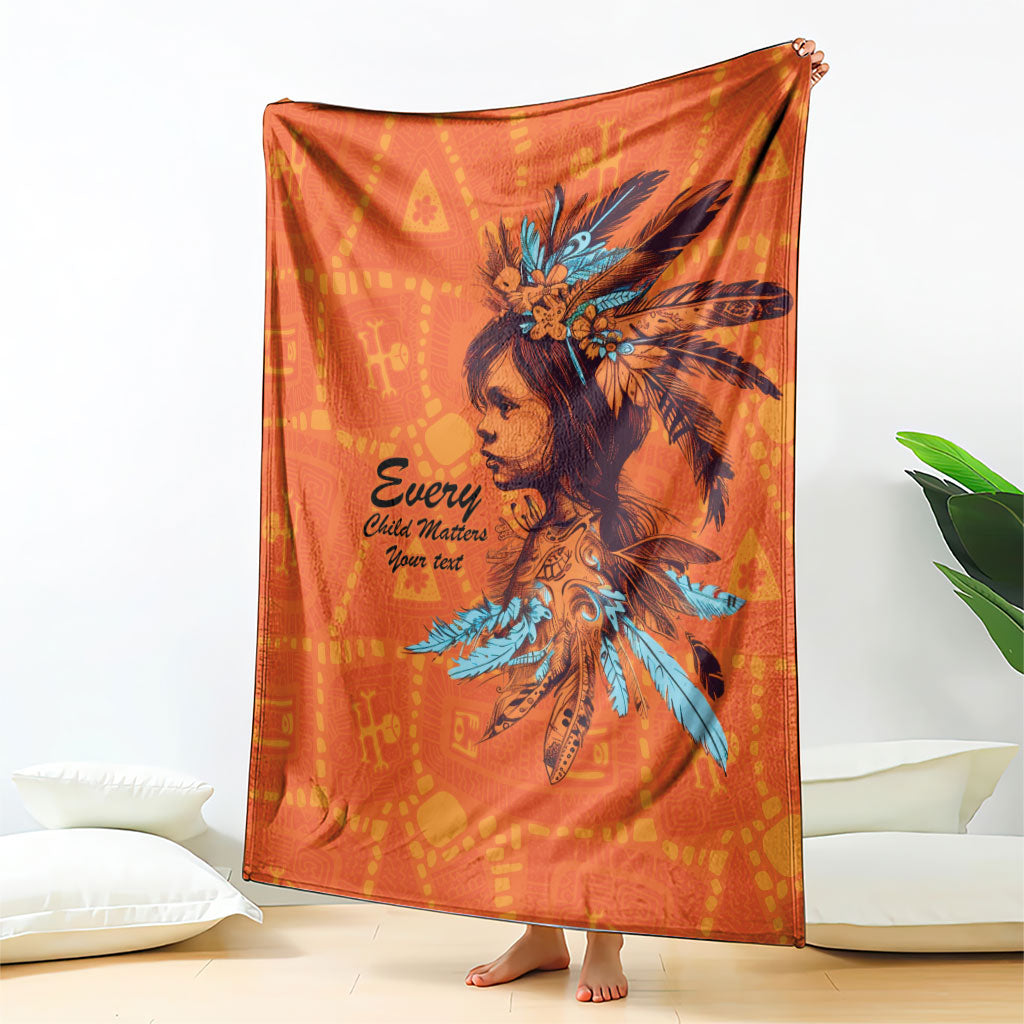 All Children Matters Support Personalized Blanket Canadian Indigenous Orange Day