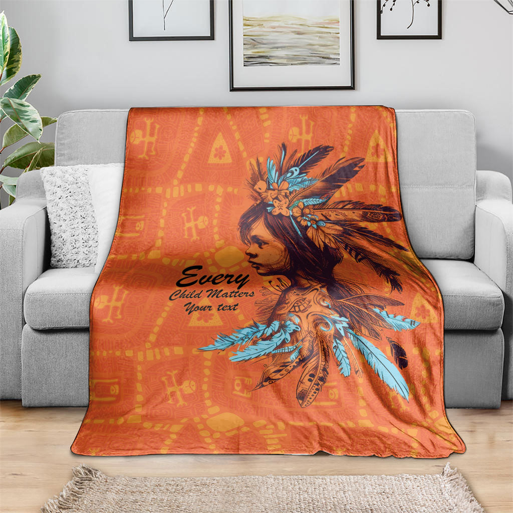 All Children Matters Support Personalized Blanket Canadian Indigenous Orange Day