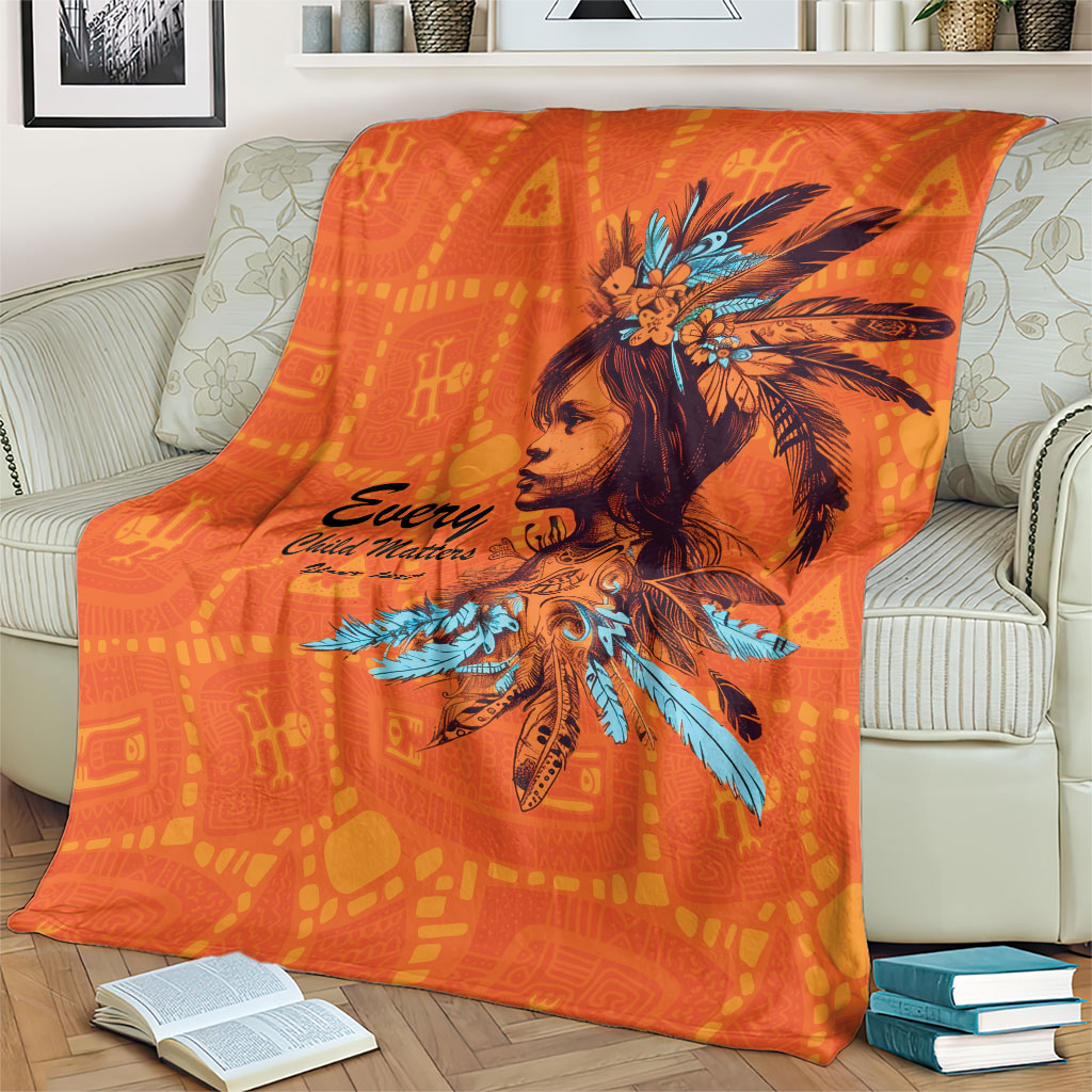 All Children Matters Support Personalized Blanket Canadian Indigenous Orange Day