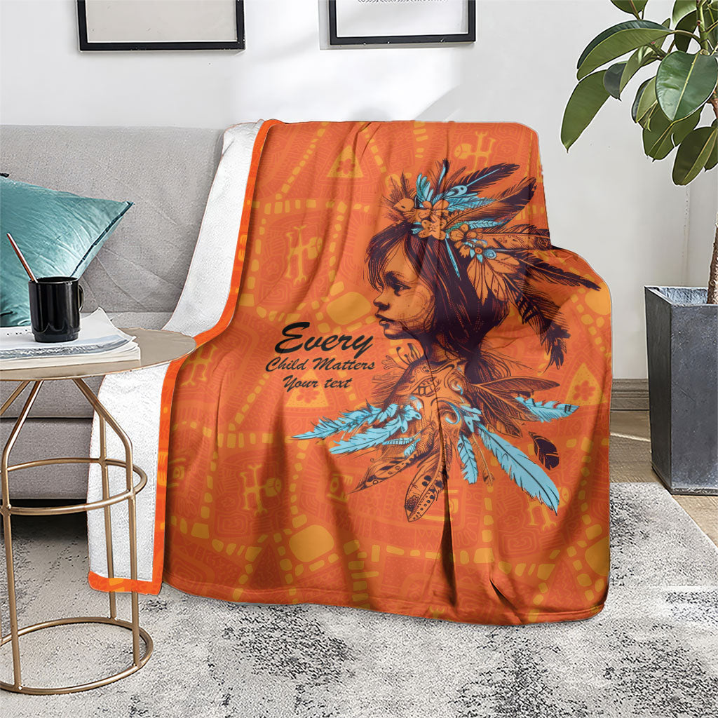All Children Matters Support Personalized Blanket Canadian Indigenous Orange Day