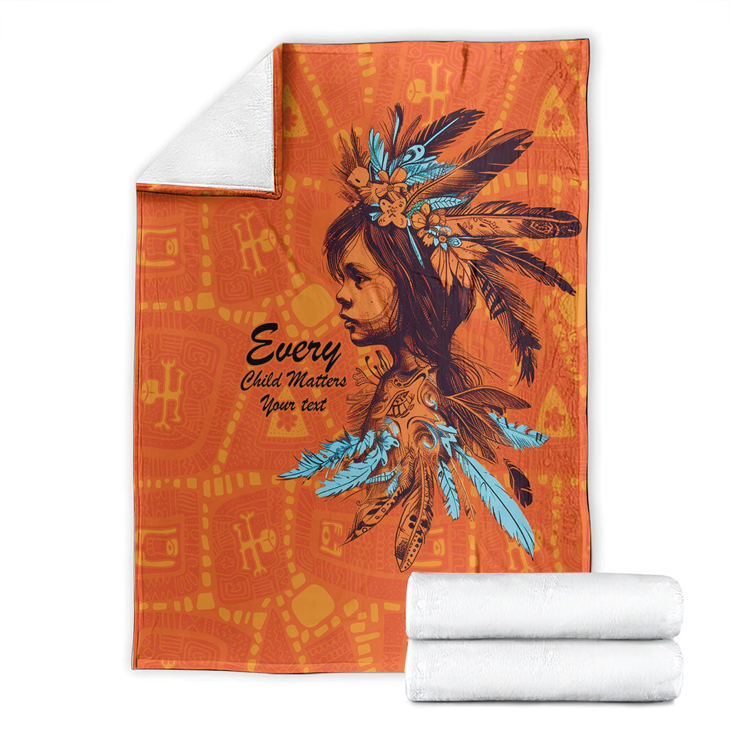 All Children Matters Support Personalized Blanket Canadian Indigenous Orange Day