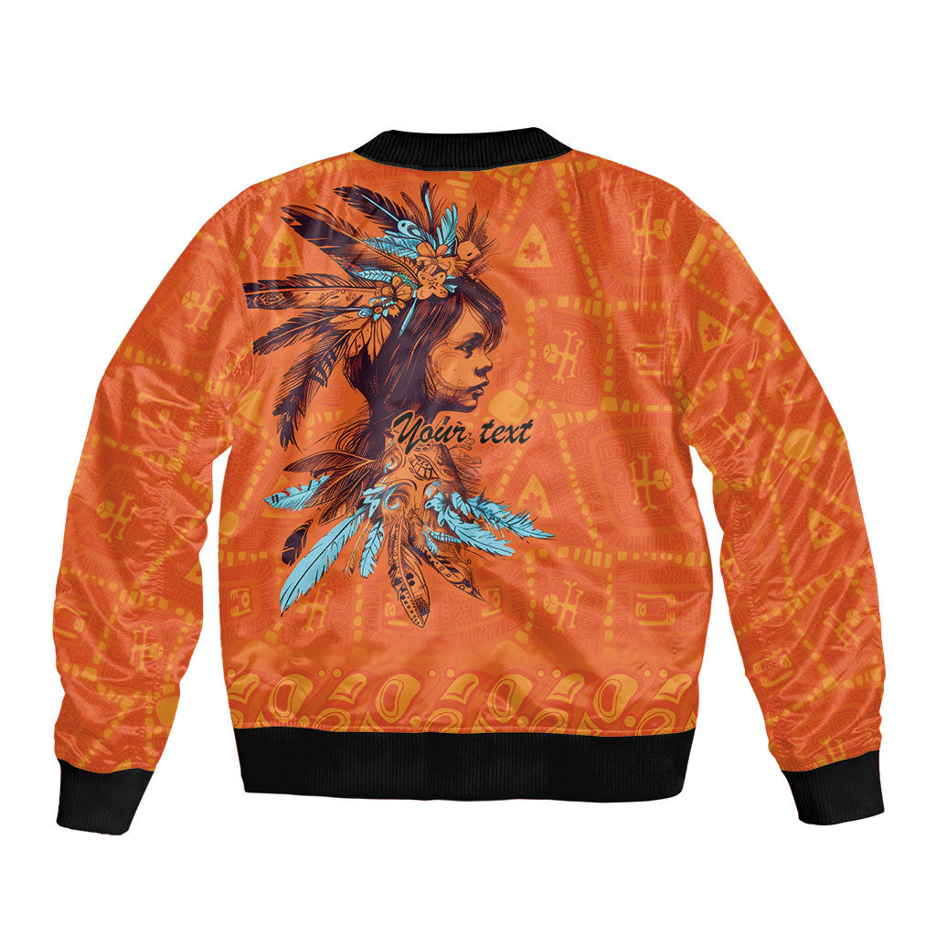 All Children Matters Support Personalized Bomber Jacket Canadian Indigenous Orange Day