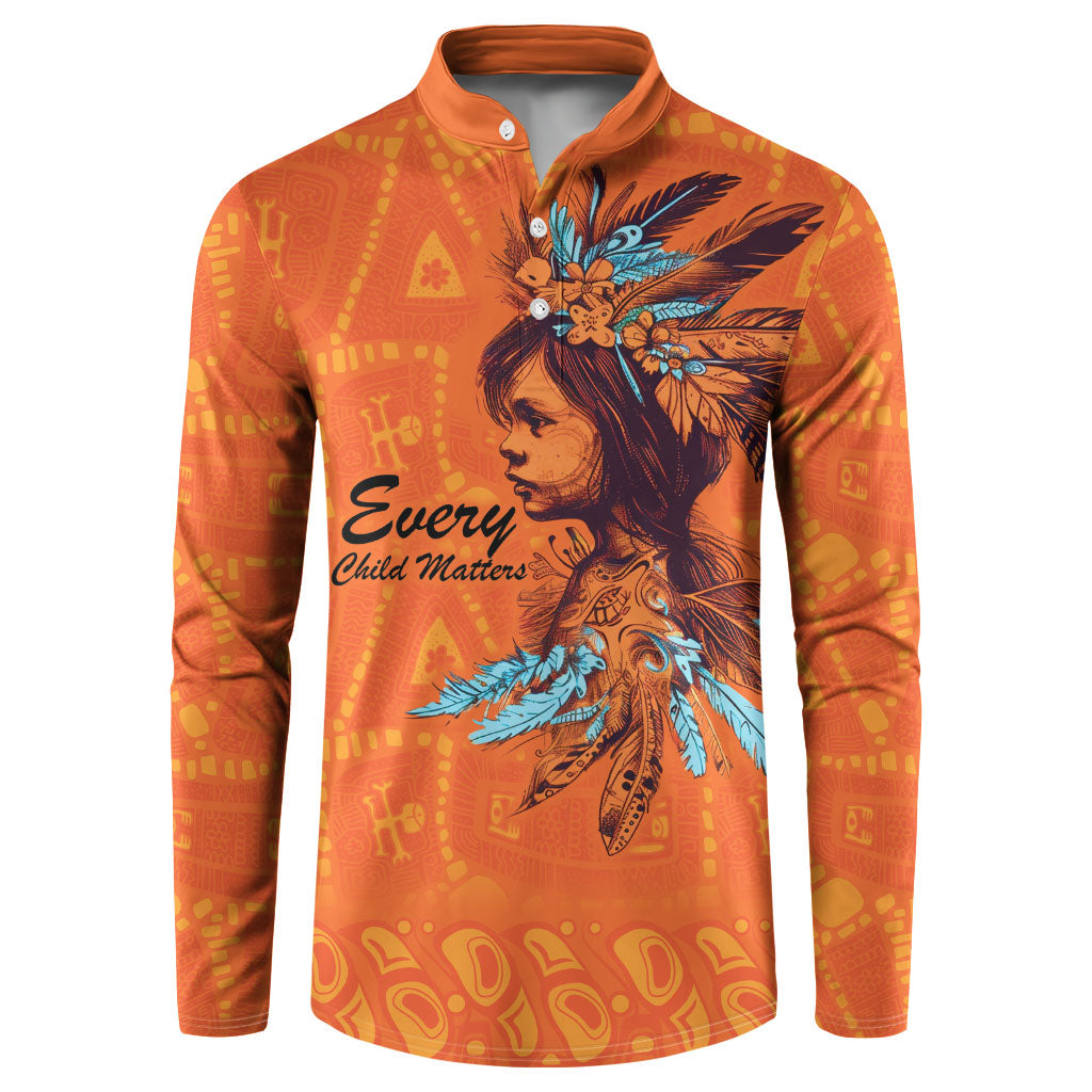 All Children Matters Support Personalized Button Sweatshirt Canadian Indigenous Orange Day