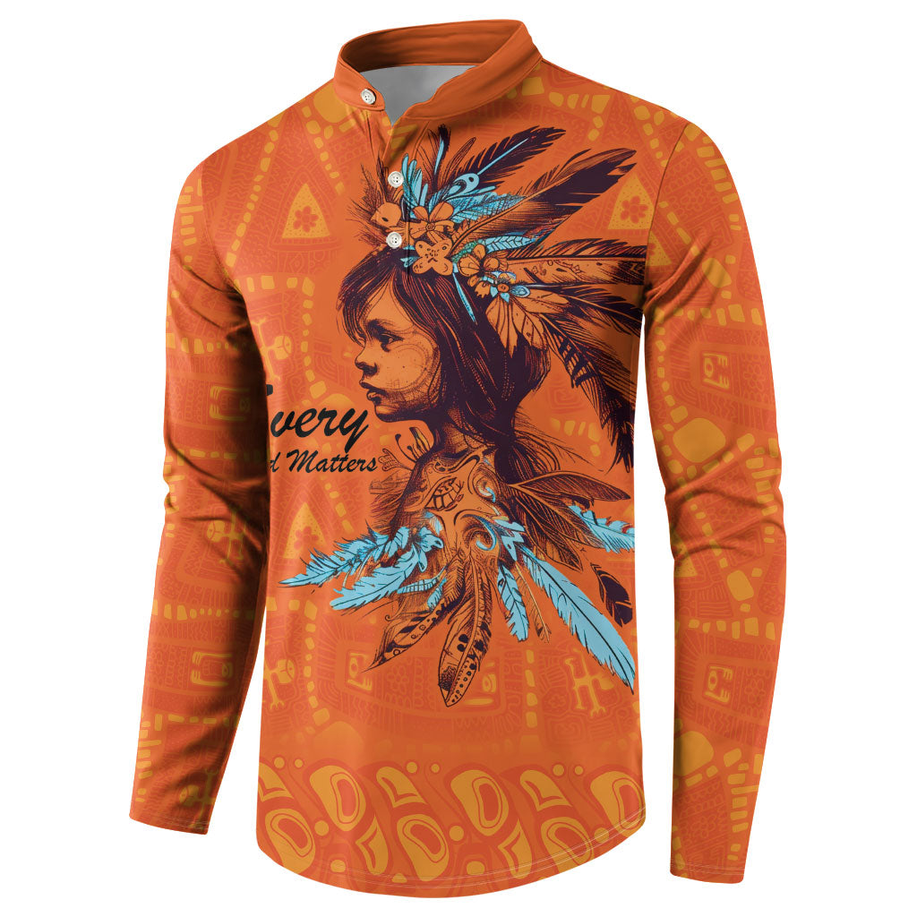 All Children Matters Support Personalized Button Sweatshirt Canadian Indigenous Orange Day