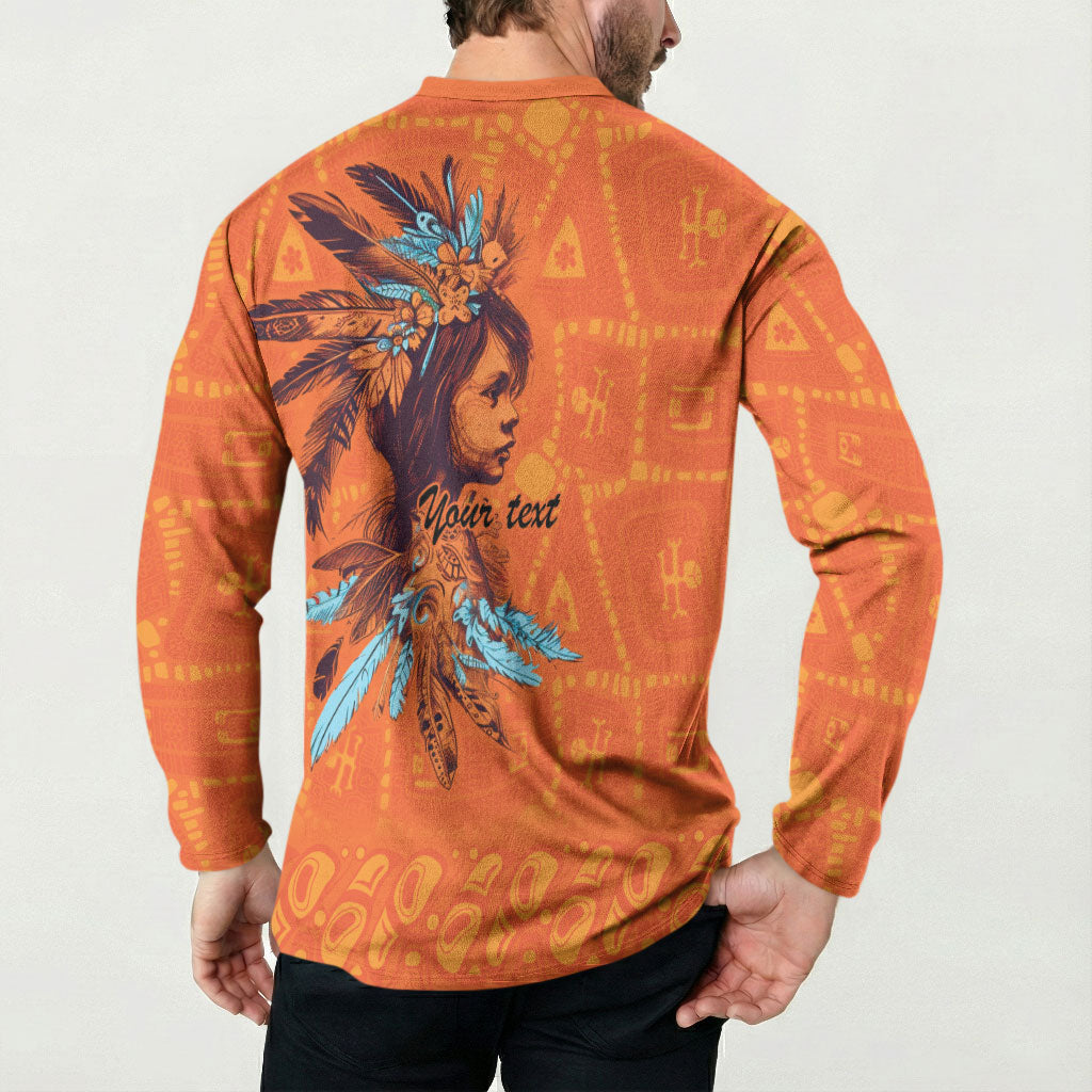 All Children Matters Support Personalized Button Sweatshirt Canadian Indigenous Orange Day