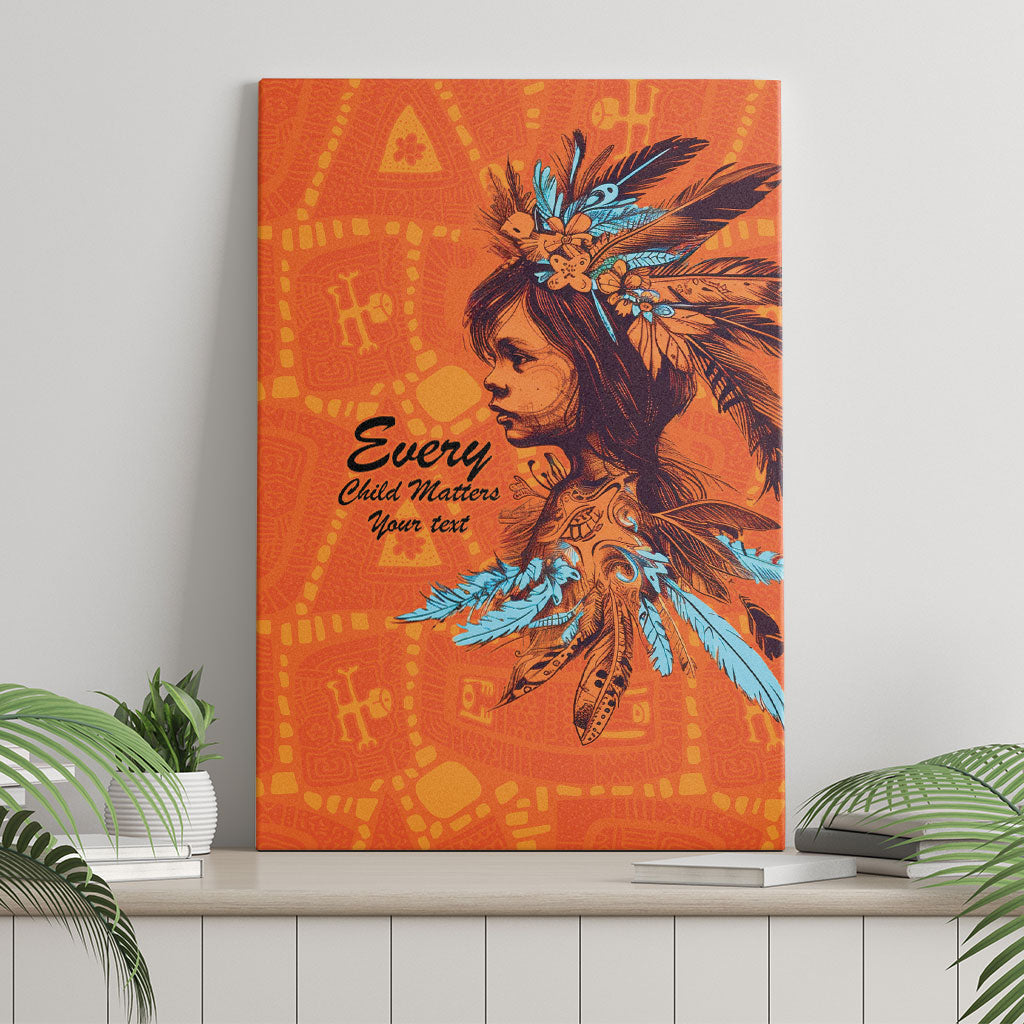 All Children Matters Support Personalized Canvas Wall Art Canadian Indigenous Orange Day