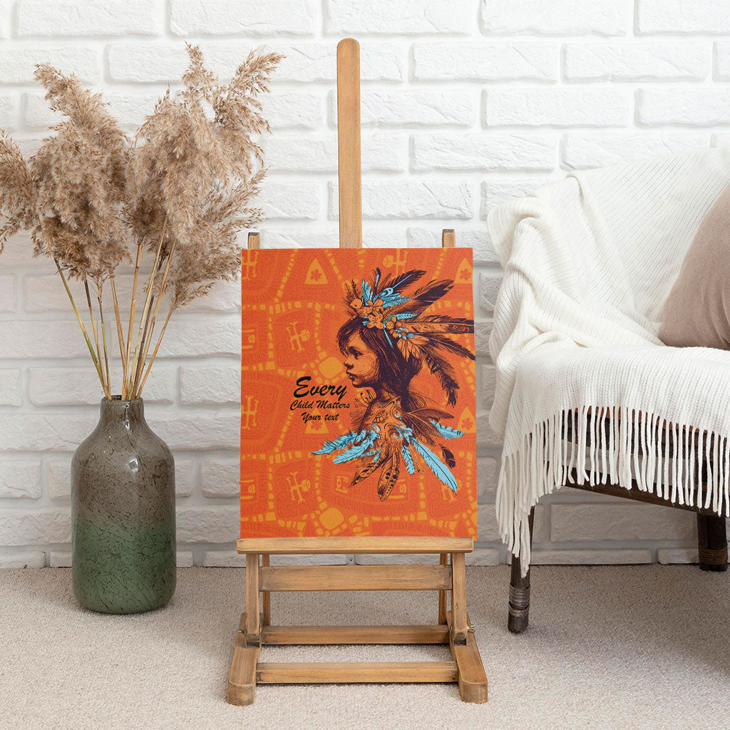 All Children Matters Support Personalized Canvas Wall Art Canadian Indigenous Orange Day
