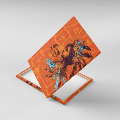All Children Matters Support Personalized Canvas Wall Art Canadian Indigenous Orange Day