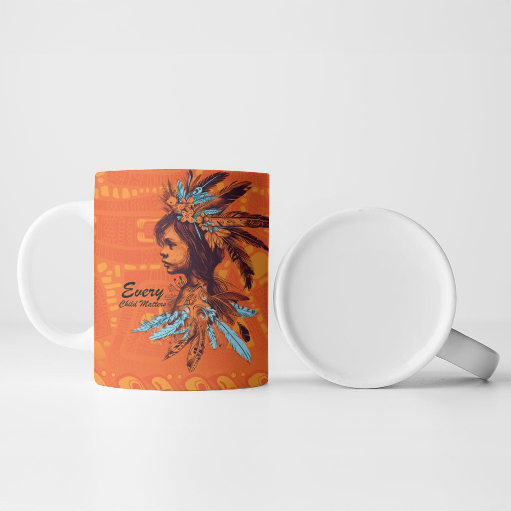 All Children Matters Support Personalized Ceramic Mug Canadian Indigenous Orange Day