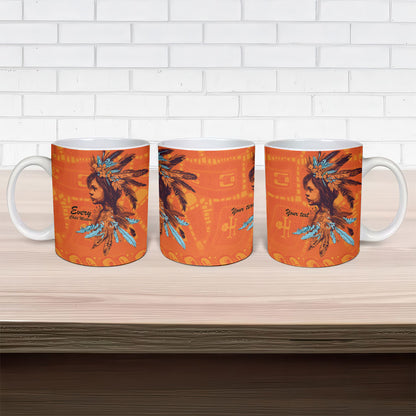 All Children Matters Support Personalized Ceramic Mug Canadian Indigenous Orange Day
