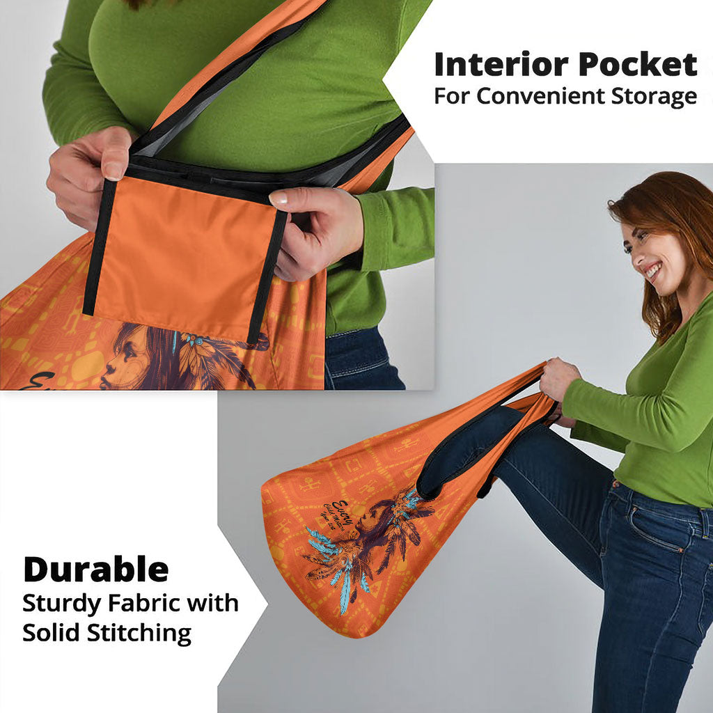 All Children Matters Support Personalized Grocery Bag Canadian Indigenous Orange Day