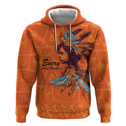 All Children Matters Support Personalized Hoodie Canadian Indigenous Orange Day