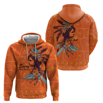 All Children Matters Support Personalized Hoodie Canadian Indigenous Orange Day