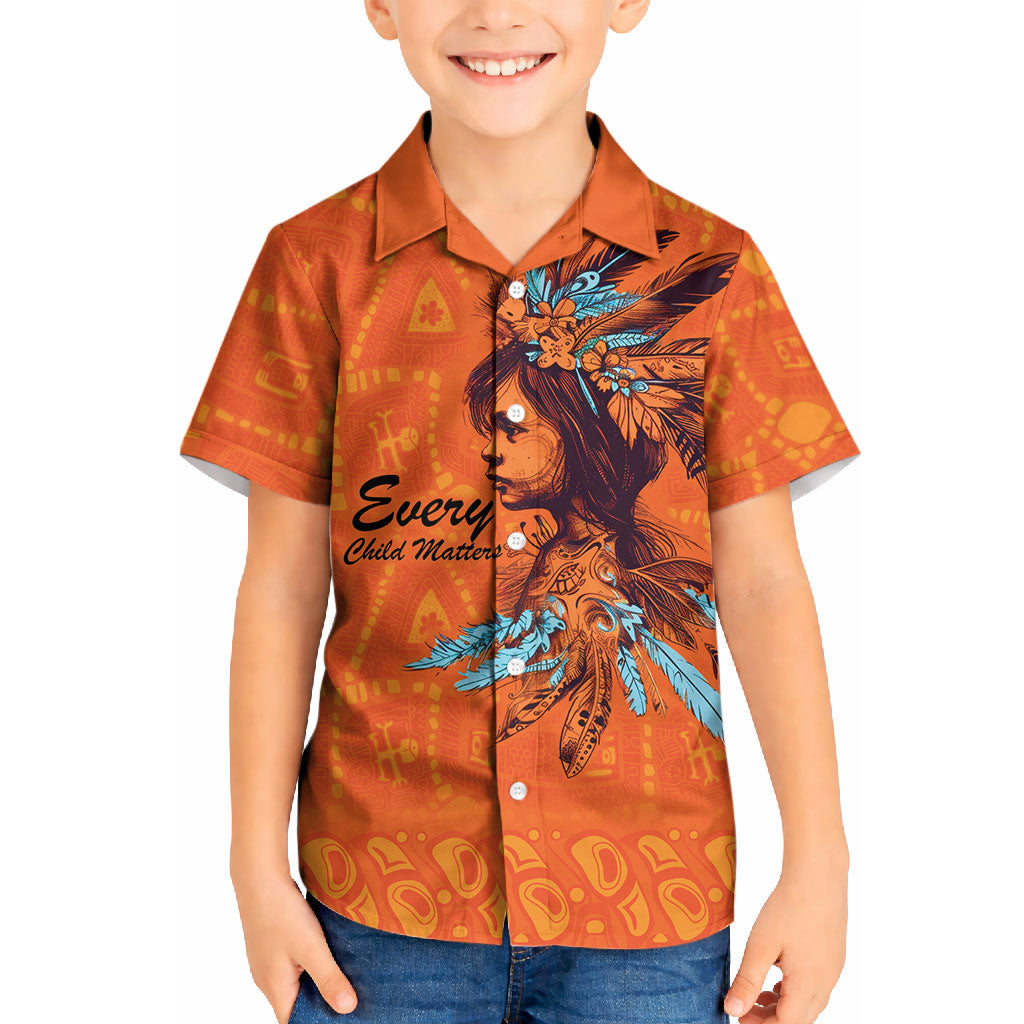 All Children Matters Support Personalized Kid Hawaiian Shirt Canadian Indigenous Orange Day