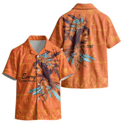 All Children Matters Support Personalized Kid Hawaiian Shirt Canadian Indigenous Orange Day