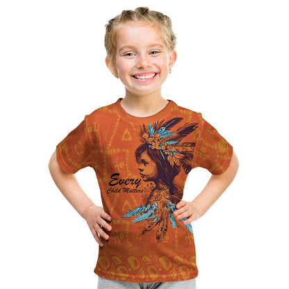 All Children Matters Support Personalized Kid T Shirt Canadian Indigenous Orange Day