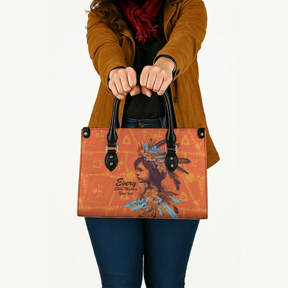 All Children Matters Support Personalized Leather Bag Canadian Indigenous Orange Day