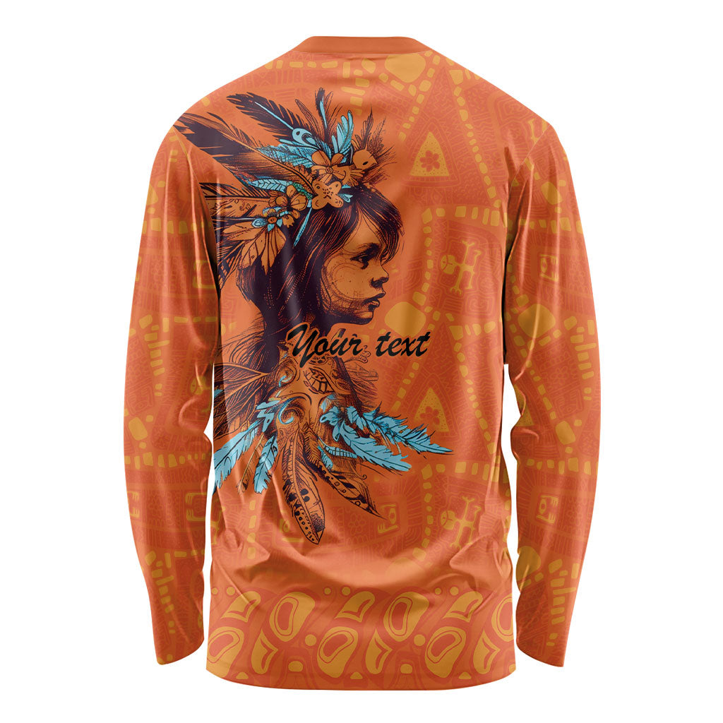 All Children Matters Support Personalized Long Sleeve Shirt Canadian Indigenous Orange Day