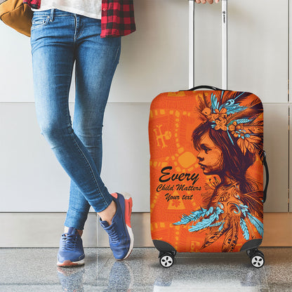 All Children Matters Support Personalized Luggage Cover Canadian Indigenous Orange Day