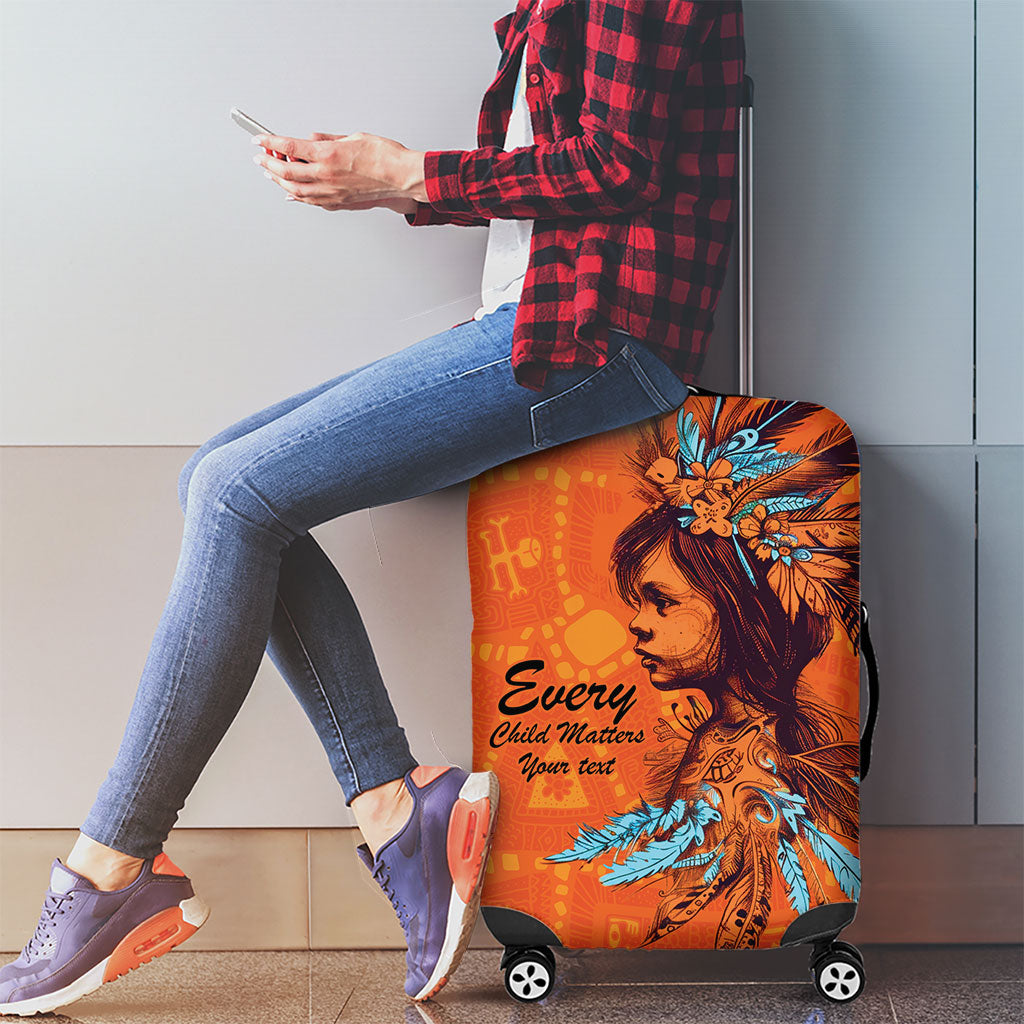 All Children Matters Support Personalized Luggage Cover Canadian Indigenous Orange Day